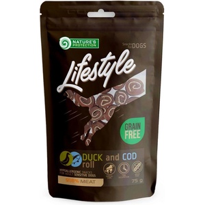 Nature's Protection Lifestyle кучешки ролки с патица и треска 75 г