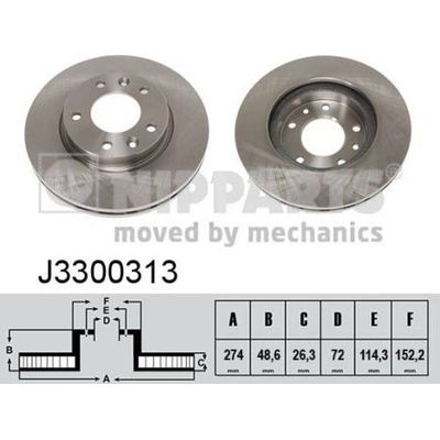 Brzdový kotúč NIPPARTS J3300313