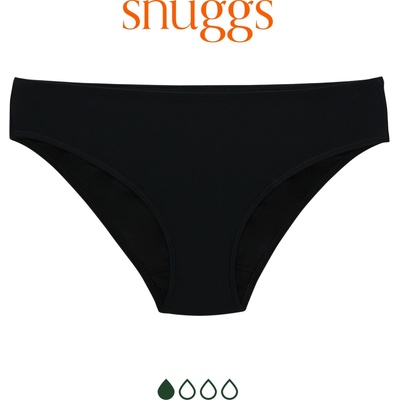 Snuggs Swimwear Recycled Nylon Light Black látkové menštruačné nohavičky