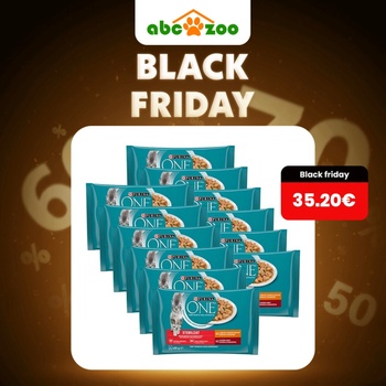 Purina One SterilCat mini filetky s kuraťom a zelenými fazuľkami s hovädzím a mrkvou v šťave 48 x 85 g