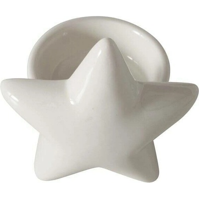 Boltze Home Porcelánový svícen na tealight ULANDA, bílý bílá