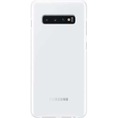 Samsung LED Cover EF-KG975CW - оригинален заден кейс, през който виждате информация от Samsung Galaxy S10 Plus (бял)
