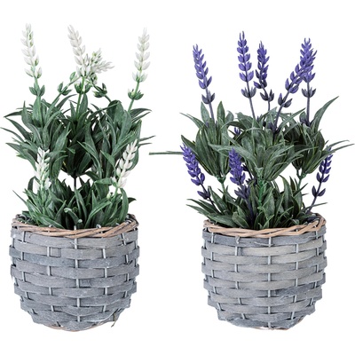 Bizzotto ИЗКУСТВЕНО ЦВЕТЕ hellen 23cm БЯЛО/ЛИЛАВО (0172706)