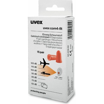 Uvex com4-fit 2112131 štuple do uší 33 dB 15 pár