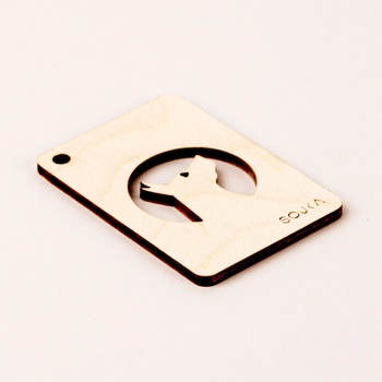 SOJKA Dřevěná vůně do auta - Dobrman