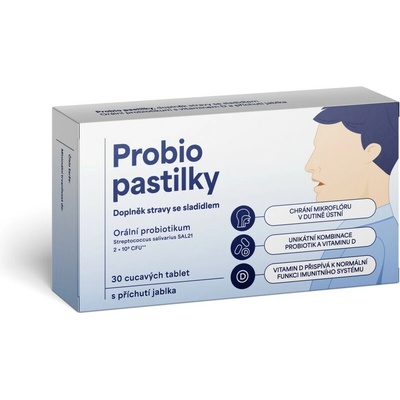 Probio pastilky s přích.jablka 30 cucavých tablet