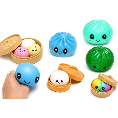 Antistresový set Squishy Bun 7 unikátních mačkacích knedlíčků
