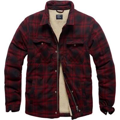 Vintage Industries Class яке с шерпа, червено каре (3030.redcheck)