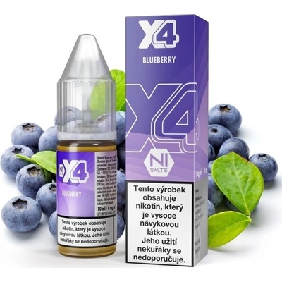 X4 Bar Juice Salt Borůvka 10 ml 10 mg
