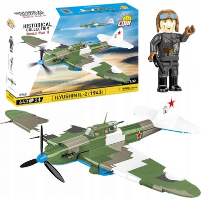 Cobi 5745 II WW Iljušin Il-2 Šturmovik, 1:32, 636 k, 2 f