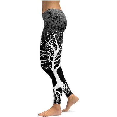 Dámske športové legíny Fitness Floral Flower