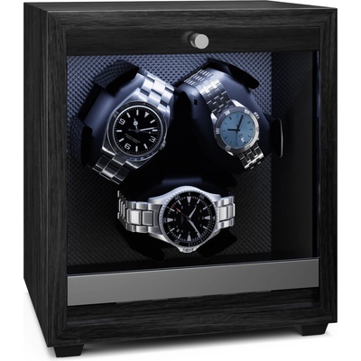 Klarstein Устройство за навиване на часовници Brienz 3, 4 режима, безшумно, имитация на дърво, гъвкава възглавница (WW3-Brienz3Black) (WW3-Brienz3Black)