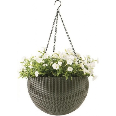 Keter Hanging Sphere Planter kvetináč závesný 35 x 35 x 22 cm 230502 mocha