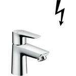 Hansgrohe Talis E - Едноръкохваткова смесителна батерия за умивалник 80 с комплект за оттичане с тяга, за безнапорни бойлери, хром 71707000 (71707000)