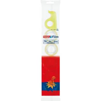 tesa 57384 TesaFilm 10mx15 mm 5 броя стандартна самозалепваща лента + разкъсване 57384-00001-04 (57384-00001-04)