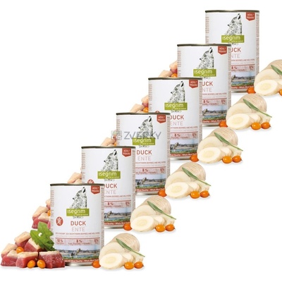 Isegrim Dog Adult Duck with Parsnip Sea Buckthorn & Wild Herbs 6 x 400 g