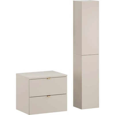 Comad Koupelnová sestava Dalia Cashmere s deskou a skříňkami 60 cm kašmírová