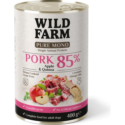 Wild Farm Pure Mono Bravčové mäso jablká a quinoa 400 g