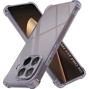 Techsuit Калъф за Xiaomi 15T Pro - Shockproof Clear Silicone - Techsuit - Черен дим