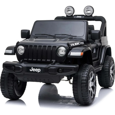 Jeep Wrangler 4x4 Акумулаторен Джип, Черен, Двойна Кожена Седалка, Bluetooth, USB Вход и Радио (56965478)