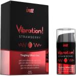 Intt Cosmetics Течен вибратор "intt strawberry" 15 мл Изтръпващо пулсиращ и загряващ ефект