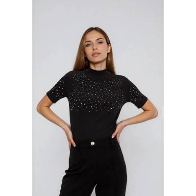 Moodo Черна тениска с къс ръкав Moodo Moodo | Cheren | ЖЕНИ | XS