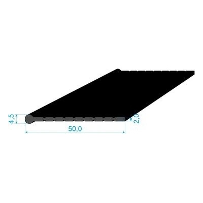 02831005 Pryžový profil tvaru "I", 50x4,5/2mm, 50°Sh, EPDM, -40°C/+100°C, černý | Zboží Auto 02831005 Pryžový profil tvaru "I", 50x4,5/2mm, 50°Sh, EPDM, -40°C/+100°C, černý | Zboží Auto