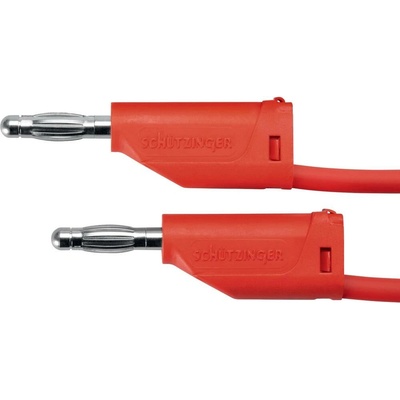 Schützinger MFK 15 / 1 / 100 / RT měřicí kabel zástrčka 4 mm zástrčka 4 mm červená 1 ks