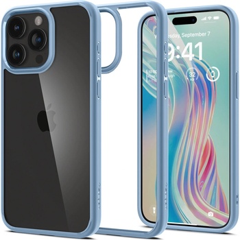 Spigen Кейс Spigen Crystal Hybrid за iPhone 15 Plus, със синя рамка (KXG0074241)