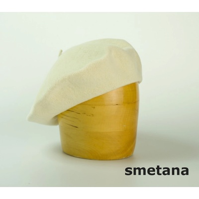 vlněný baret jednobarevný 11 5´ smetanová