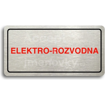 ACCEPT Piktogram ELEKTRO-ROZVODNA - stříbrná tabulka - barevný tisk