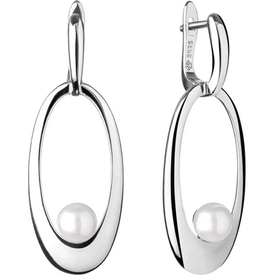 Gaura Pearls stříbrné s bílou perlou Catalina SK19479EL bílá