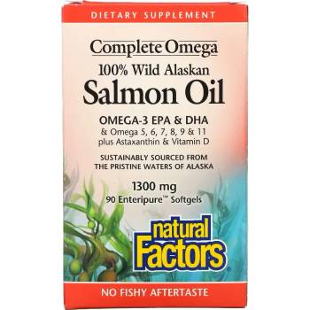 Natural Factors Salmon Oil, 1300 mg, 90 софтгел капсули, Natural Factors (2265 NF)