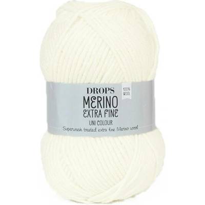 Příze DROPS Merino Extra Fine uni color 01 - přírodní