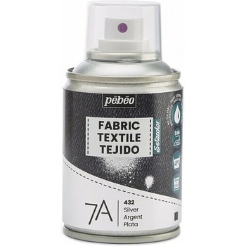 Pébéo 7A farba na textil ve spreji 100 ml 32 silver