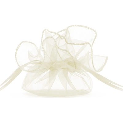Organzový pytlíček KRÉMOVÝ, průměr 26 cm, 10ks