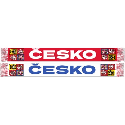 Fan šála ČESKO červená bílá