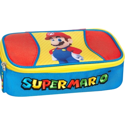 Panini Овален ученически несесер Panini Super Mario - Tricolore, 1 цип (71855)