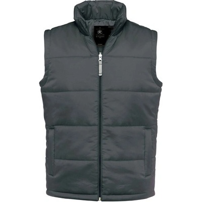 B&C Bodywarmer /MEN white dark grey