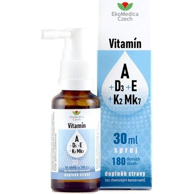 EkoMedica Czech Vitamíny A + D3 + E + K2 MK7 v kvapkách 30 ml