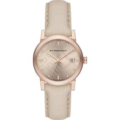 Burberry Дамски часовник Burberry Dimond BU9131, Естествена кожа, Розово злато (BU9131)