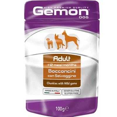 Gemon Chunkies Adult with Wild game Пауч за куче с месо от дивеч 100gr
