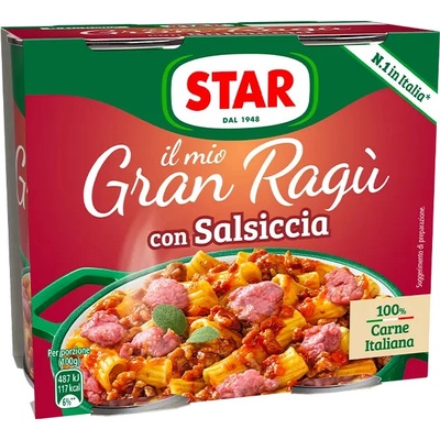 Star Gran Ragú s klobásou con Salsicia 2 x 180 g