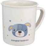 Canpol babies Пластмасова чаша с дръжка Canpol - Cute Animals, 170 ml, Синя (4/413_blu2)