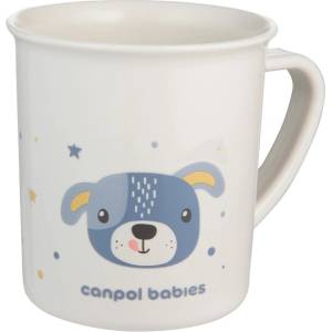 Canpol babies Пластмасова чаша с дръжка Canpol - Cute Animals, 170 ml, Синя (4/413_blu2)