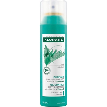 Klorane Nettle suchý šampón pre mastné tmavé vlasy 150 ml