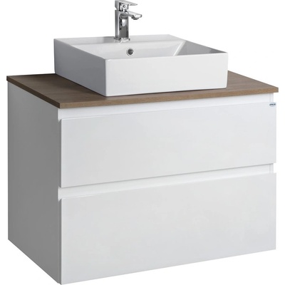 Aqualine ALTAIR š. 87,1 cm, bílá/dub emporio - AI290-01