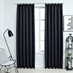 Pure Line Home Плътни завеси в цвят антрацит с перделък, 2 бр. , 140 x 175 см - zalegloto - 55,94 лв