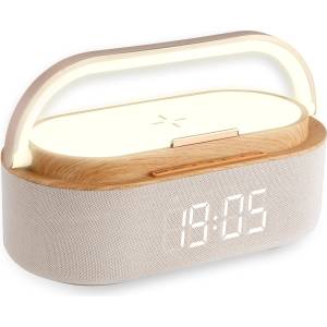 Xmart Радиочасовник Xmart AC-60LW, Bluetooth, Безжично зарядно, Нощна лампа, 23259 (23259) Будилник