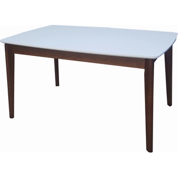 Bogdan Furniture Europe Разтегателна трапезна маса Мебели Богдан модел 33-Roma BM орех, цвят: бял лак / орех, размери: 140-180/92/75 см